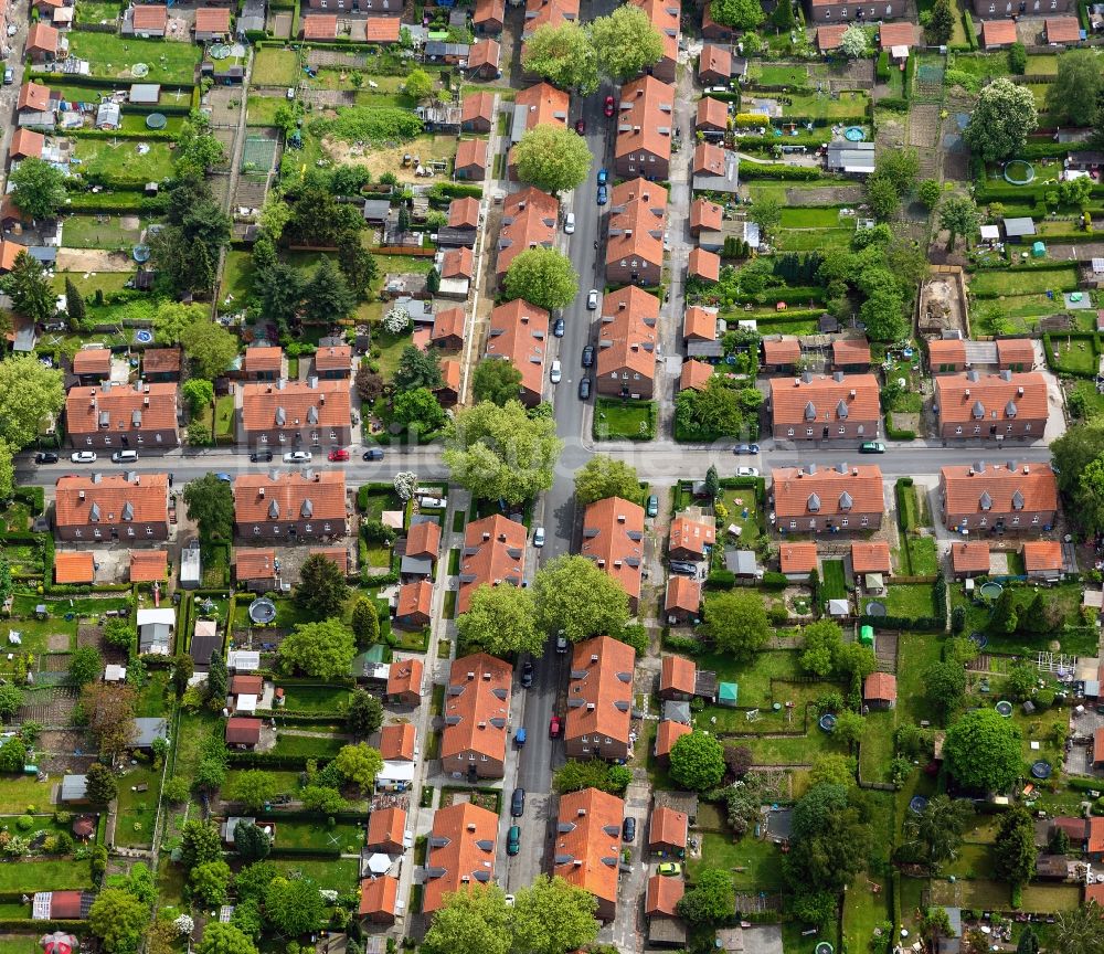 Luftaufnahme Oberhausen - Die Siedlung Stemmersberg im Stadtteil Heide in Oberhausen in Nordrhein-Westfalen