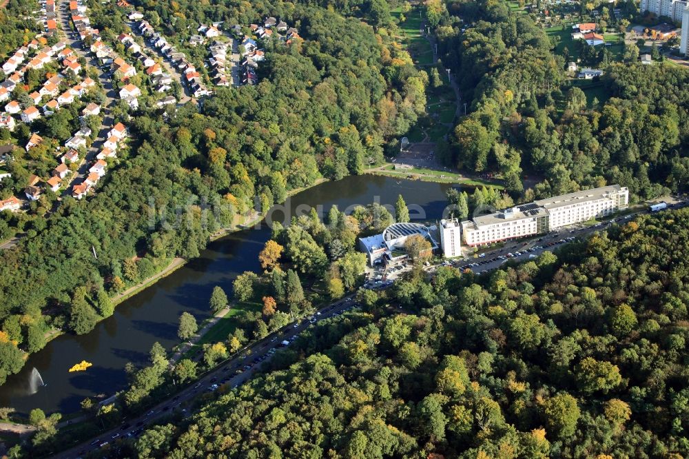 Saarbrücken von oben - Die Spielbank in Saarbrücken im Bundesland Saarland