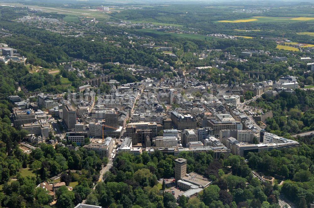 LUXEMBURG aus der Vogelperspektive: Die Stadt Luxemburg (frz