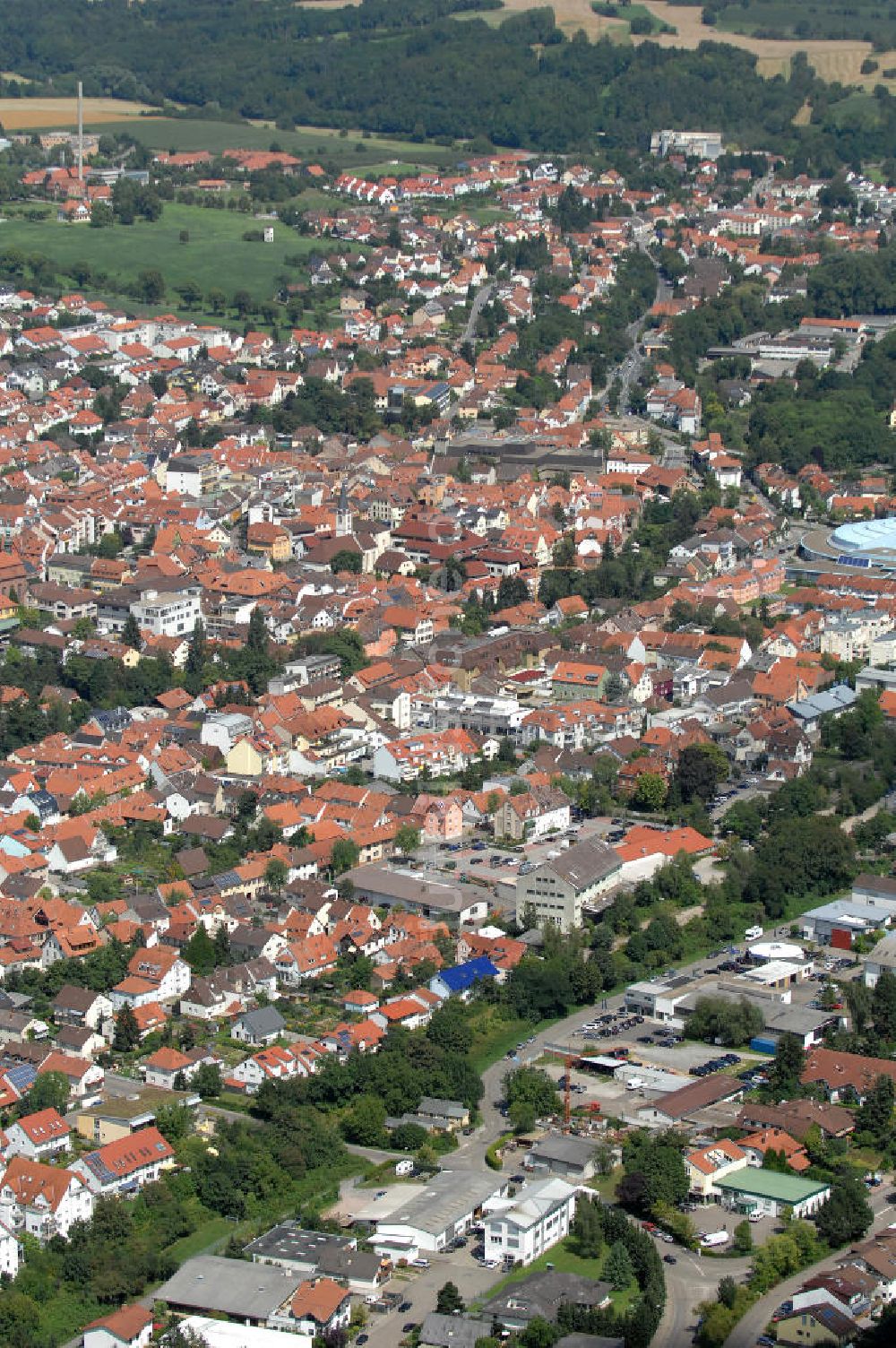 Wiesloch aus der Vogelperspektive: Die Stadt Wiesloch