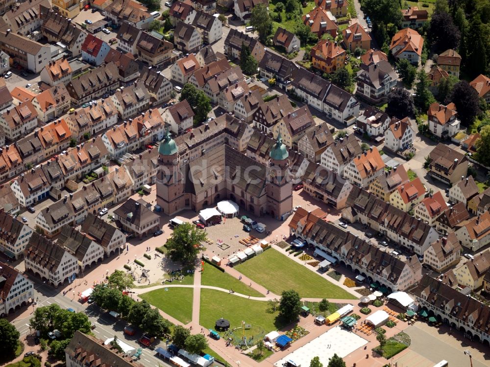 Luftaufnahme Freudenstadt - Die Stadtkirche, Winkelkirche in Freudenstadt im Bundesland Baden-Württemberg