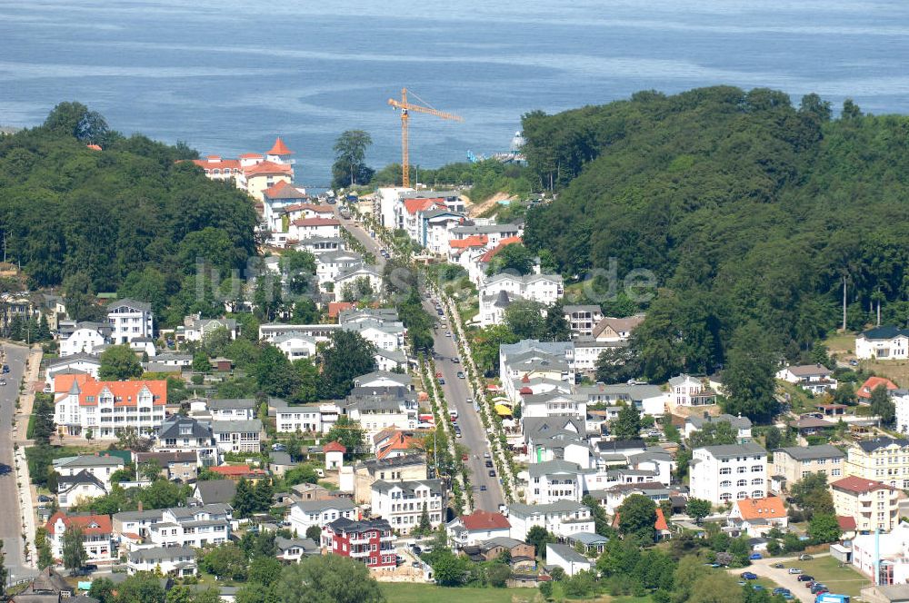 Luftbild Baabe - Die Strandstraße in Baabe