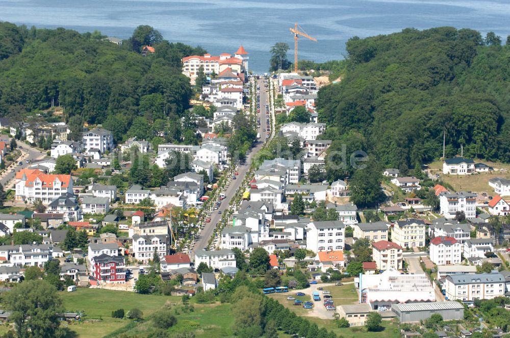 Luftbild Baabe - Die Strandstraße in Baabe