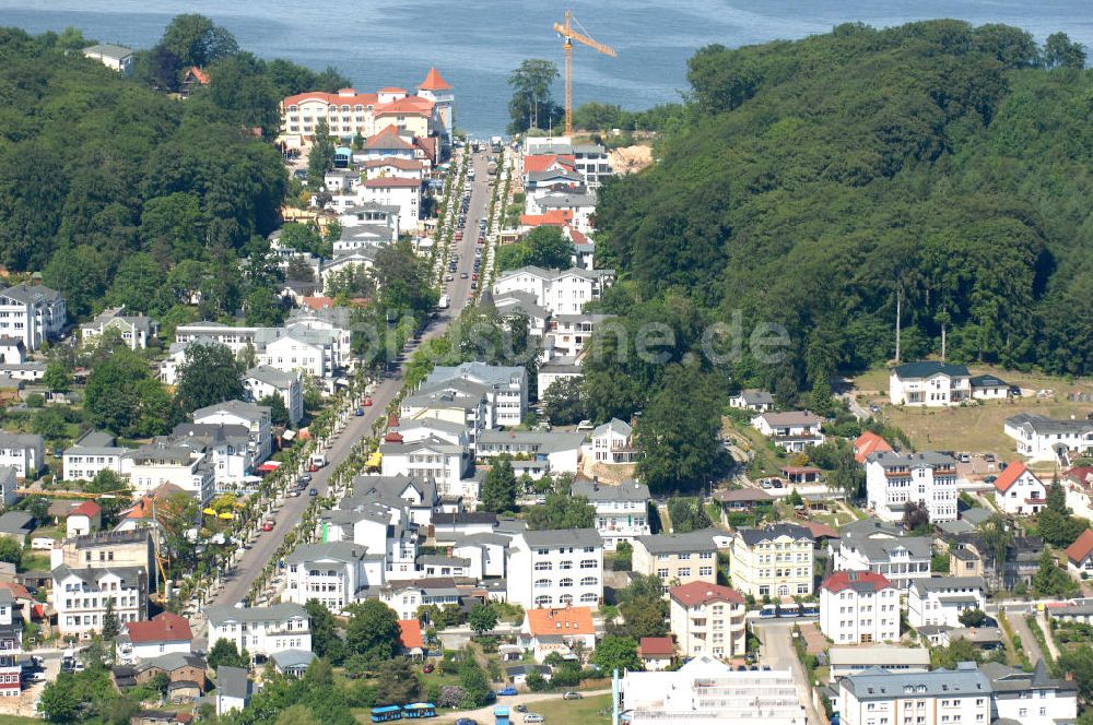 Luftaufnahme Baabe - Die Strandstraße in Baabe