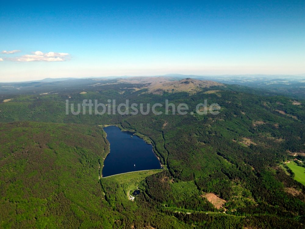 Frauenau aus der Vogelperspektive: Die Talsperre Frauenau im Bundesland Bayern