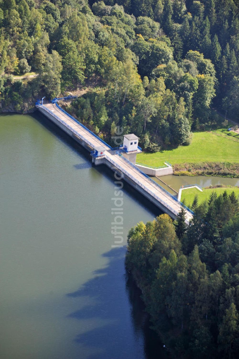 Luftbild Wippra - Die Talsperre Wippra in Sachsen-Anhalt