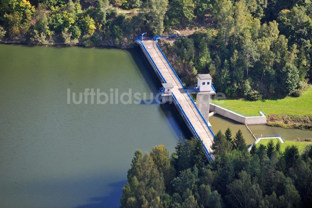 Wippra von oben - Die Talsperre Wippra in Sachsen-Anhalt