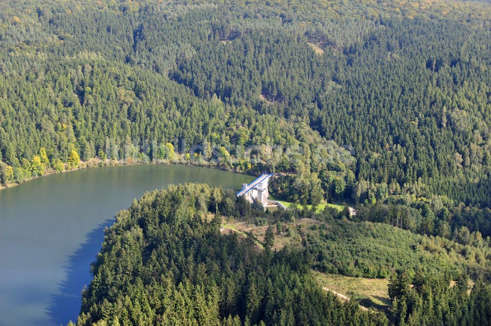 Luftbild Wippra - Die Talsperre Wippra in Sachsen-Anhalt