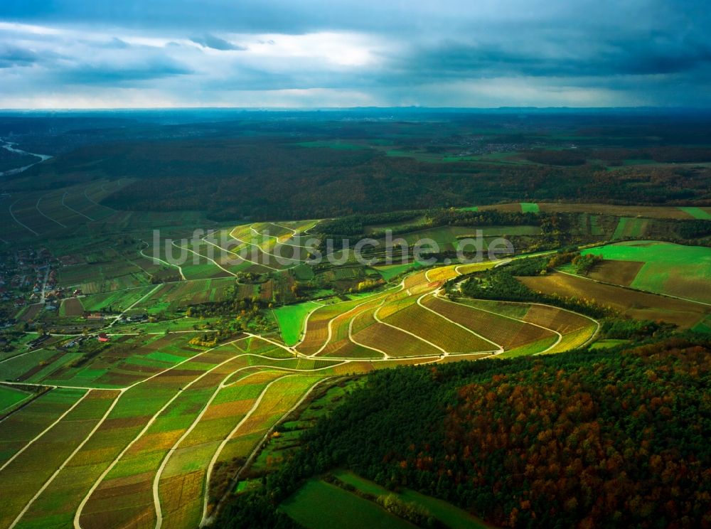 Thüngersheim von oben - Die Umgebung und Landschaft von Thüngersheim im Bundesland Bayern