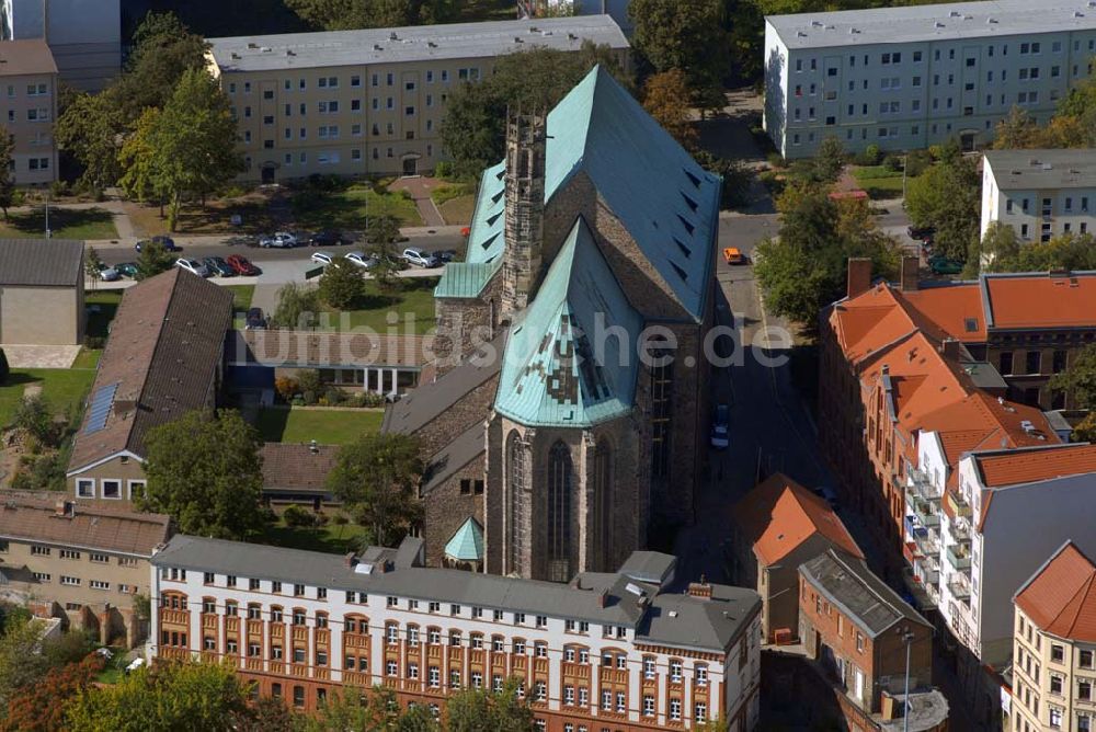 Magdeburg aus der Vogelperspektive: Die Wallonerkirche (Sankt-Augustini-Kirche) im Magdeburger Stadtteil Altstadt