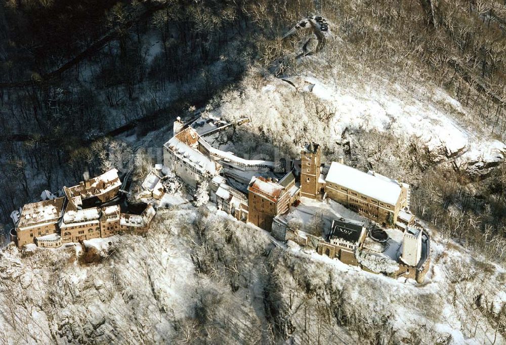 Eisenach / Thüringen aus der Vogelperspektive: Die Wartburg bei Eisenach in Thüringen.