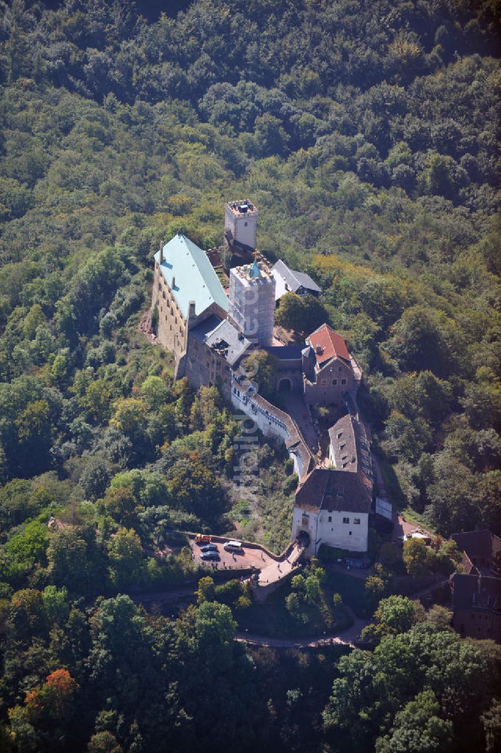 Luftbild Eisenach - Die Wartburg in Eisenach