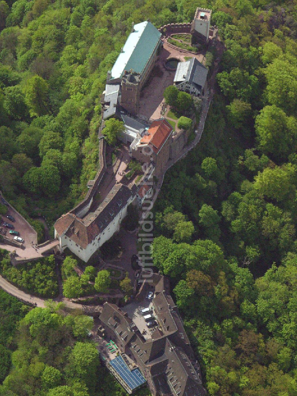 Luftbild Eisenach - Die Wartburg in Eisenach