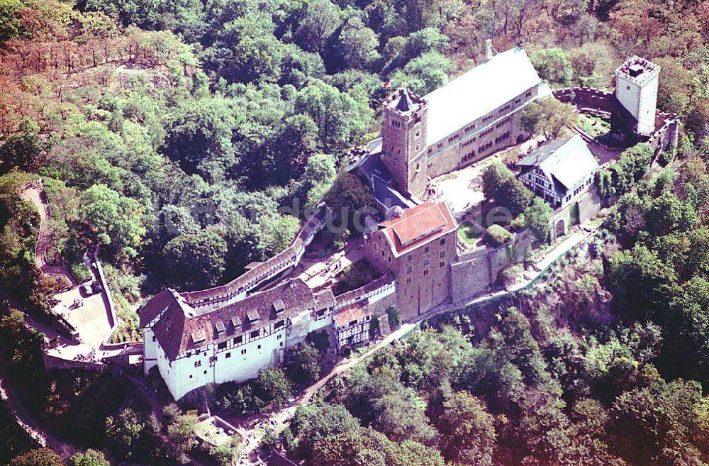 Luftbild Eisenach/ Thüringen - Die Wartburg Wartburg-Stiftung, Auf der Wartburg 99817 Eisenach Telefon: 0 36 91/25 00 Fax: 0 36 91/20 33 42 Email: info@wartburg-eisenach