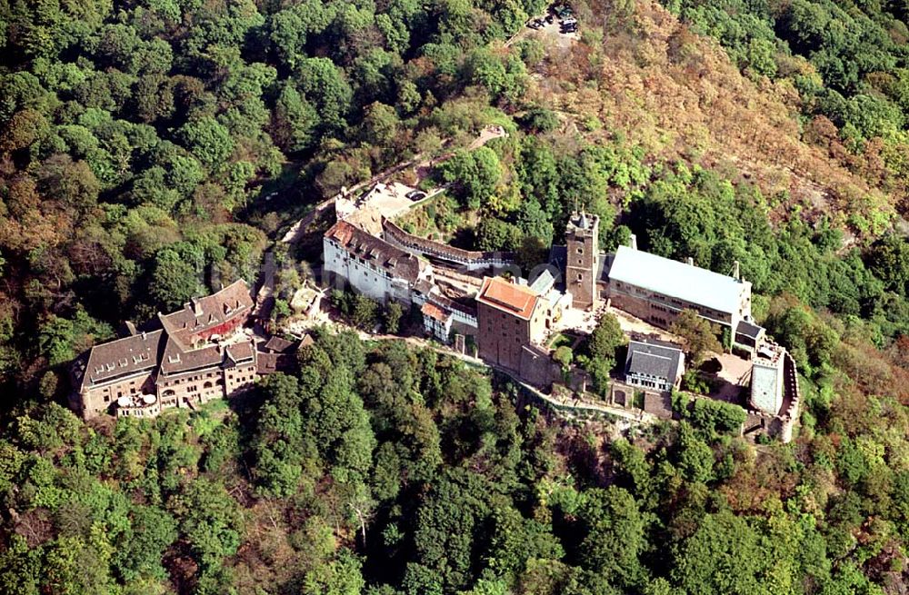 Luftbild Eisenach/ Thüringen - Die Wartburg Wartburg-Stiftung, Auf der Wartburg 99817 Eisenach Telefon: 0 36 91/25 00 Fax: 0 36 91/20 33 42 Email: info@wartburg-eisenach