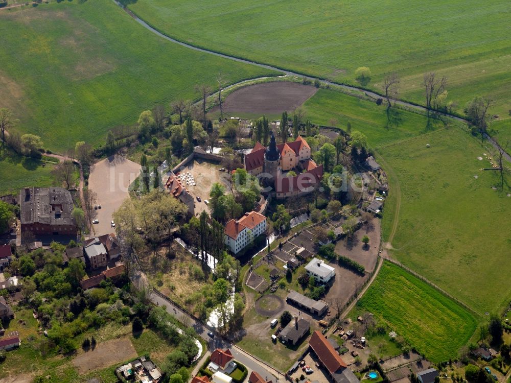 Gommern von oben - Die Wasserburg Gommern im Landkreis Jerichower Land im Bundesland Sachsen-Anhalt