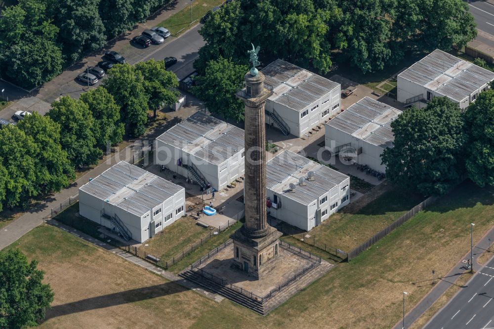 Luftaufnahme Hannover - Die Waterloo-Säule in Hannover im Bundesland Niedersachsen, Deutschland