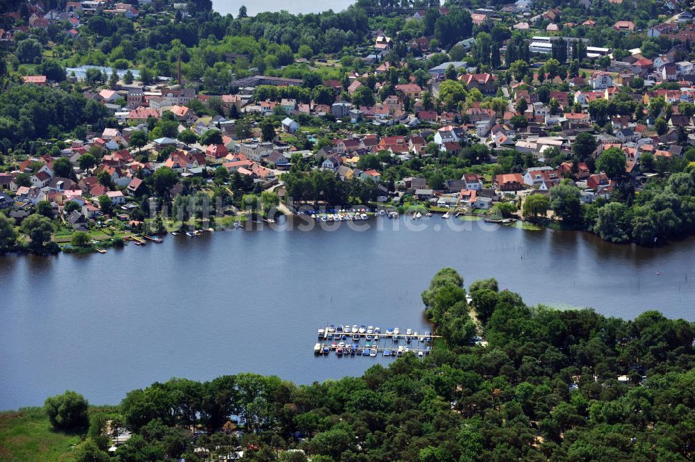 Luftbild Schwielowsee - Die Wentdorf Halbinsel des Templiner Sees in Brandenburg