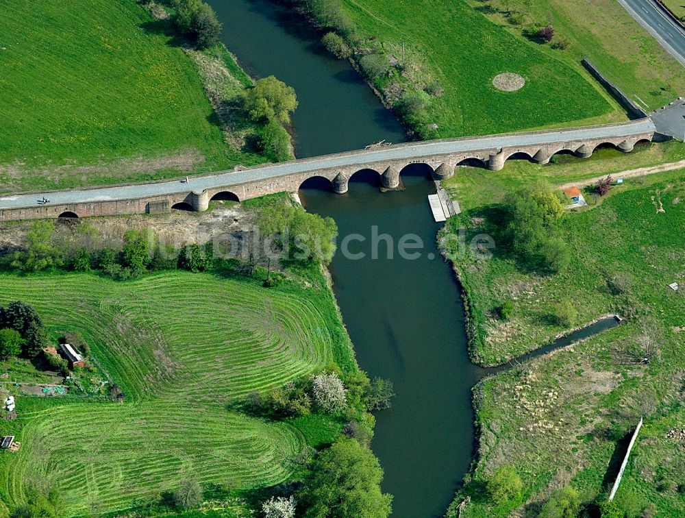 Luftbild Vacha - Die Werrabrücke Vacha im Bundesland Thüringen