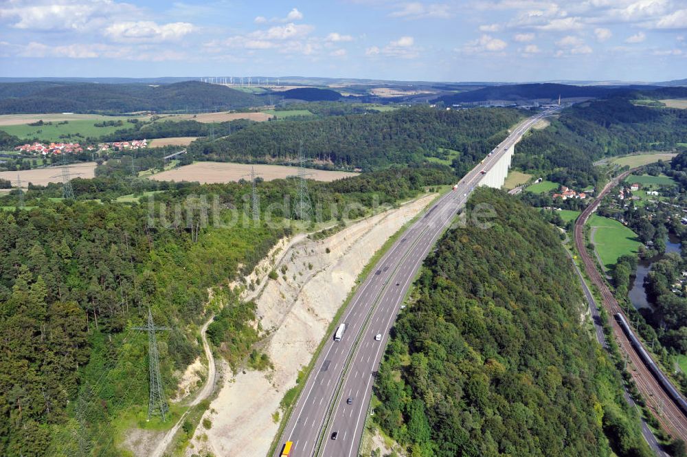 Luftbild Eisenach - Die Werratalbrücke Hörschel in Thüringen