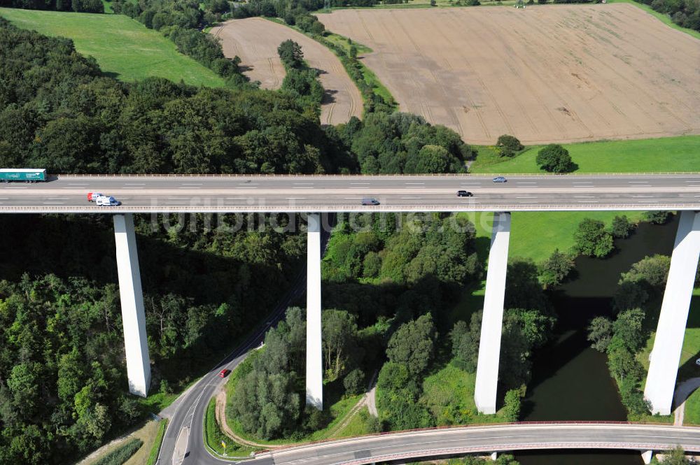 Luftaufnahme Eisenach - Die Werratalbrücke Hörschel in Thüringen