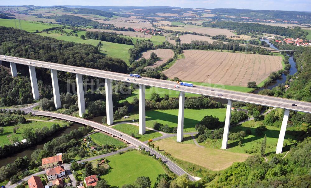 Luftbild Eisenach - Die Werratalbrücke Hörschel in Thüringen