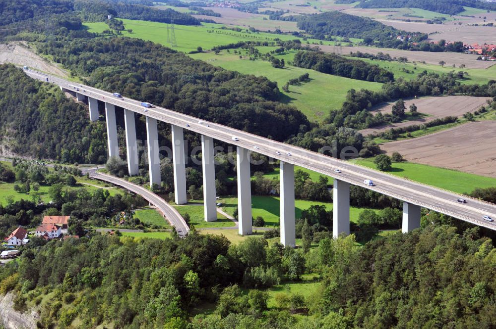 Luftaufnahme Eisenach - Die Werratalbrücke Hörschel in Thüringen