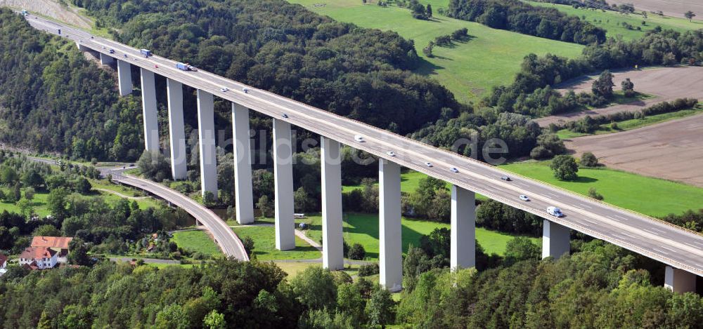 Eisenach von oben - Die Werratalbrücke Hörschel in Thüringen