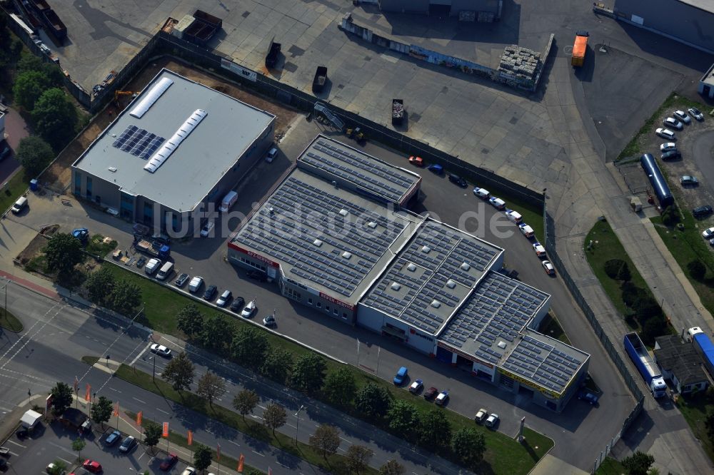 Luftbild Berlin Mahlsdorf - Dienstleistungsgewerbezentrum für PKW`s und Nutzfahrzeuge an der B 1/5 in Berlin- Mahlsdorf