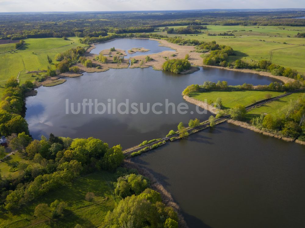 Moritzburg von oben - Dippelsdorfer Teich in Moritzburg im Bundesland Sachsen, Deutschland