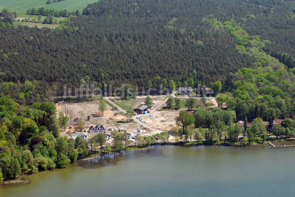 Luftaufnahme Bad Saarow / Brandenburg - Direkt am größten See im Land Brandenburg, dem Scharmützelsee, entsteht das Feriendorf ?Schlosspark Bad Saarow?