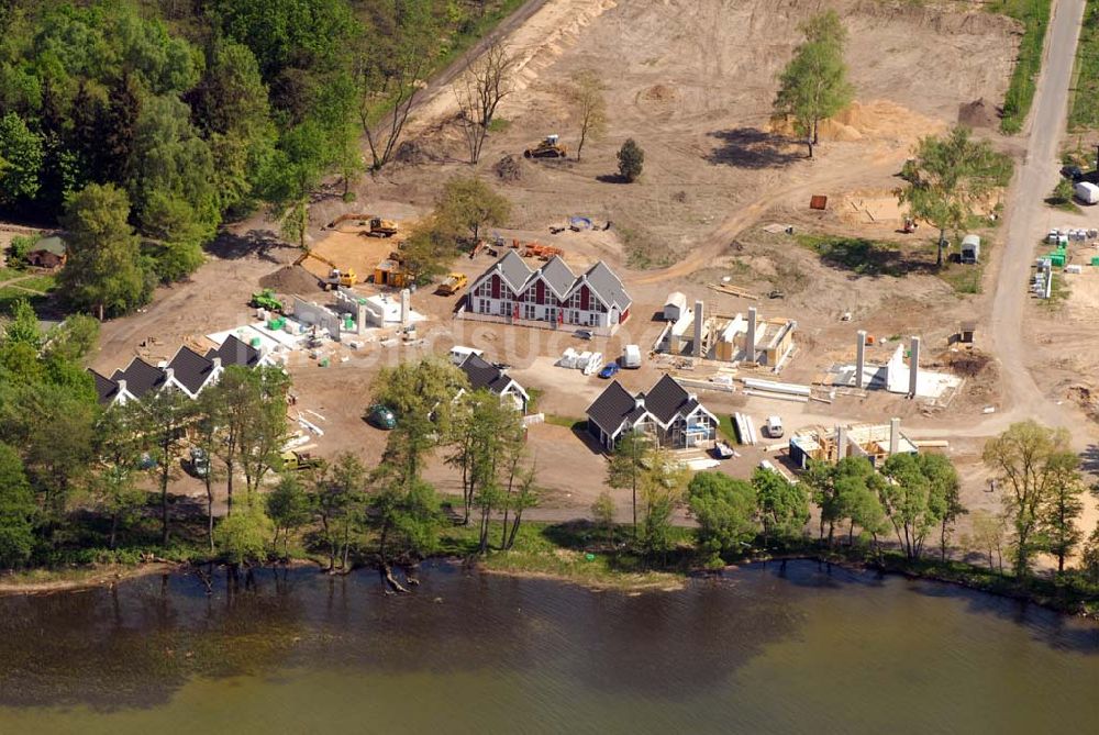 Luftaufnahme Bad Saarow / Brandenburg - Direkt am größten See im Land Brandenburg, dem Scharmützelsee, entsteht das Feriendorf ?Schlosspark Bad Saarow?