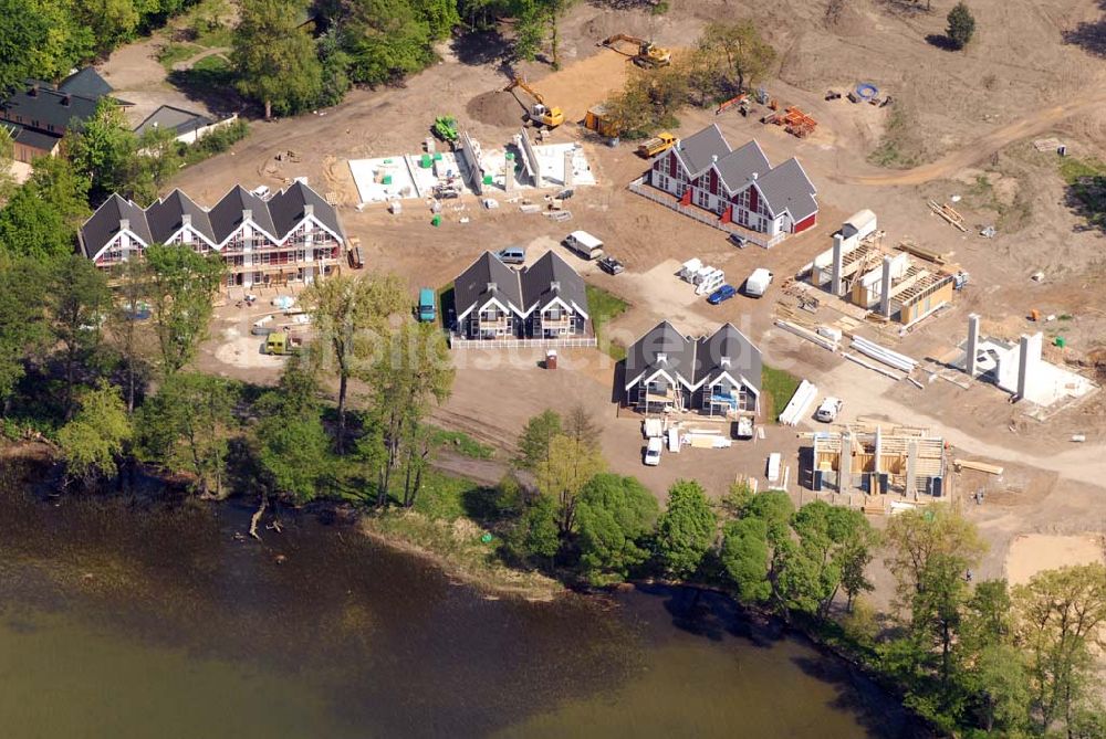 Luftaufnahme Bad Saarow / Brandenburg - Direkt am größten See im Land Brandenburg, dem Scharmützelsee, entsteht das Feriendorf ?Schlosspark Bad Saarow?