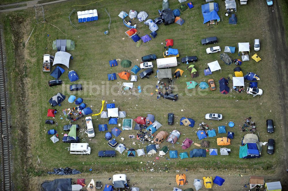 Marne aus der Vogelperspektive: Dithmarscher Rockfestival