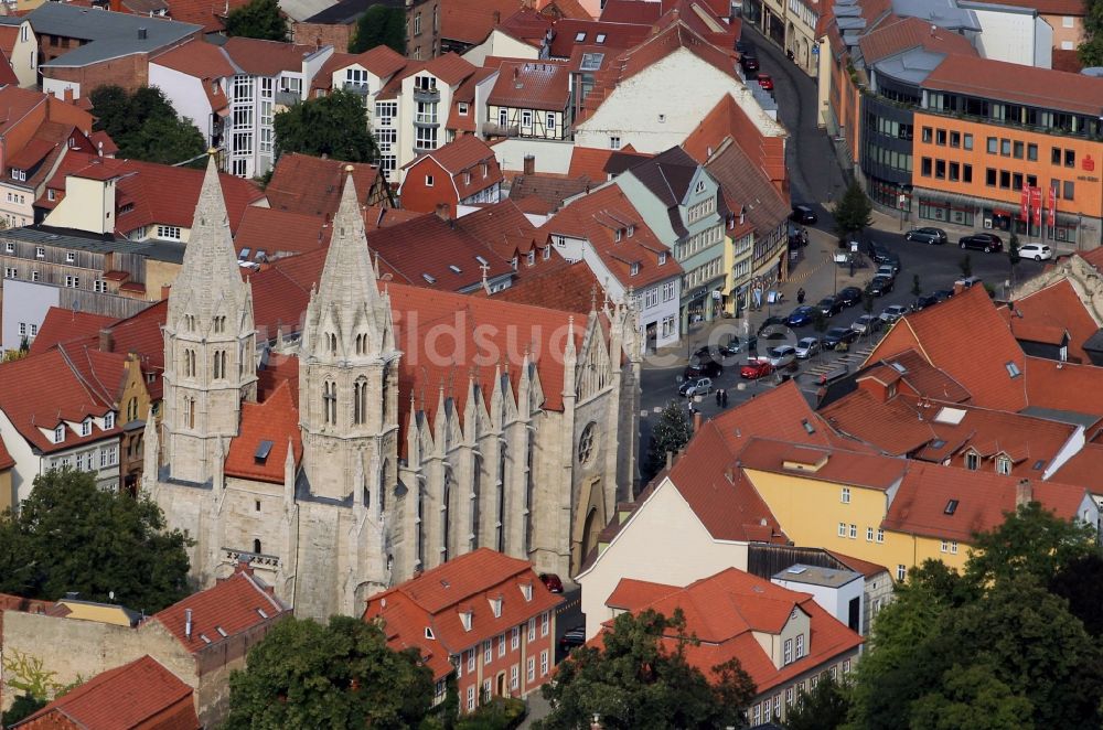 Luftaufnahme Mühlhausen - Divi-Blasii- Kirche am Untermarkt in Mühlhausen in Thüringen