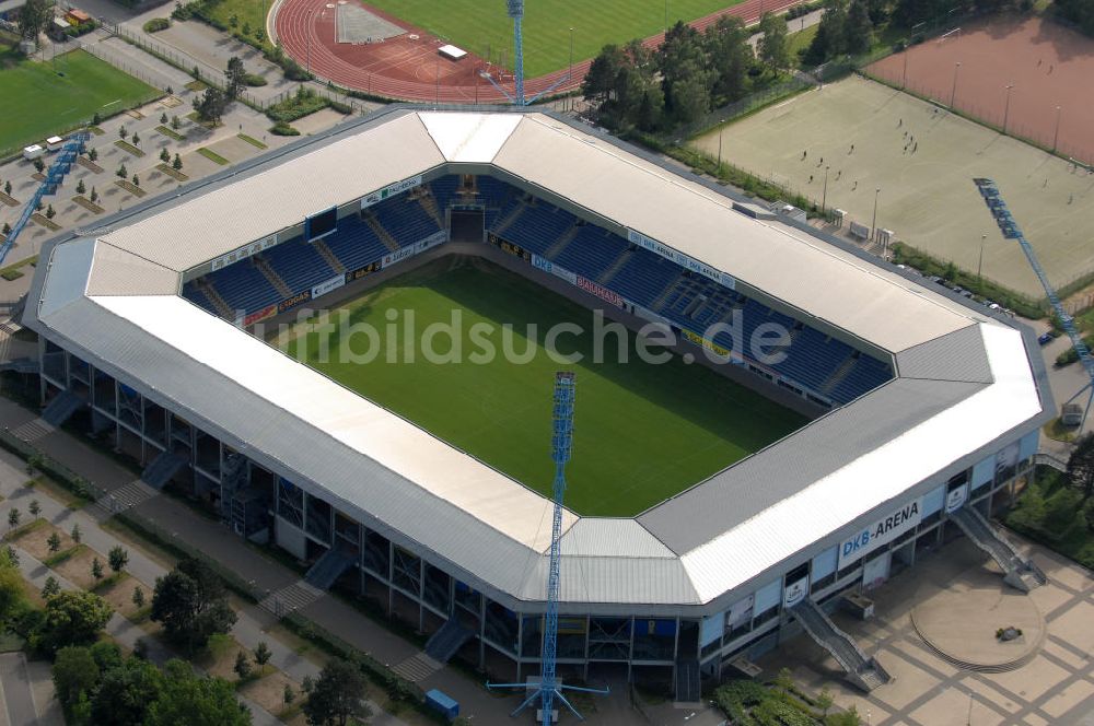 Rostock aus der Vogelperspektive: DKB-Arena in Rostock