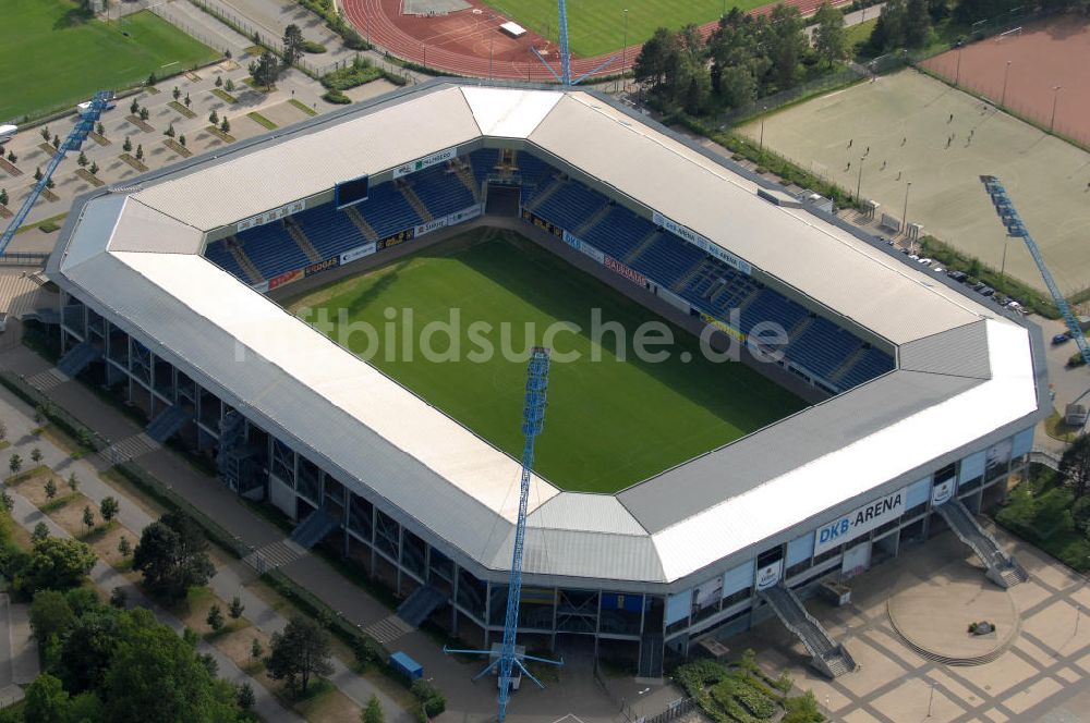 Luftbild Rostock - DKB-Arena in Rostock