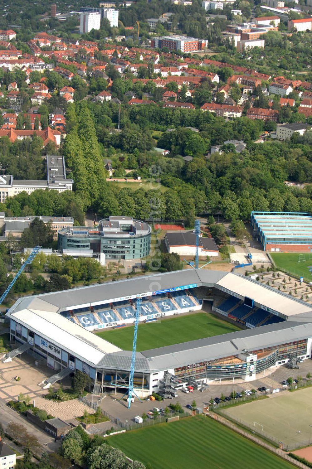 Luftaufnahme Rostock - DKB-Arena in Rostock