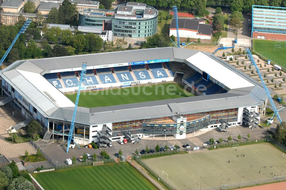 Rostock von oben - DKB-Arena in Rostock