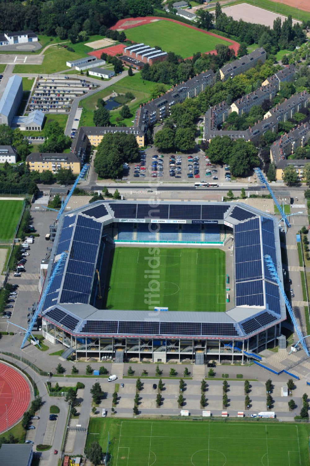 Rostock von oben - DKB-Arena / Stadion des F.C. Hansa Rostock e.V.