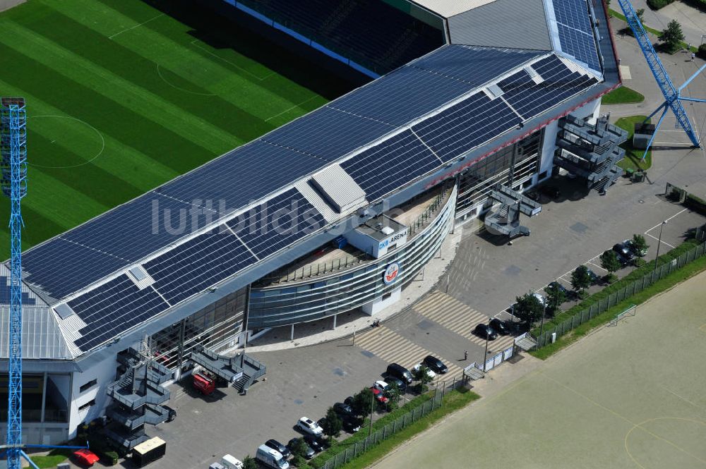 Rostock von oben - DKB-Arena / Stadion des F.C. Hansa Rostock e.V.