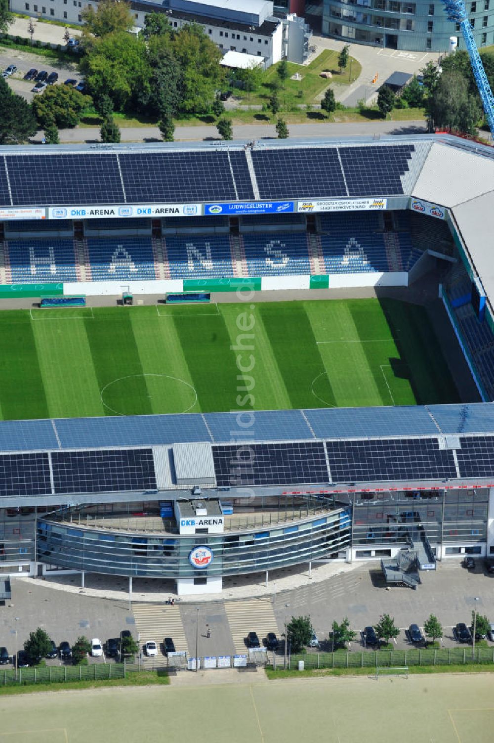 Luftbild Rostock - DKB-Arena / Stadion des F.C. Hansa Rostock e.V.