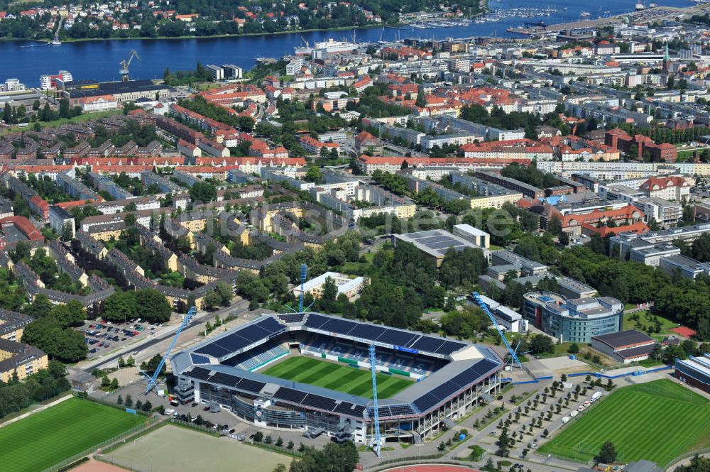 Rostock von oben - DKB-Arena / Stadion des F.C. Hansa Rostock e.V.