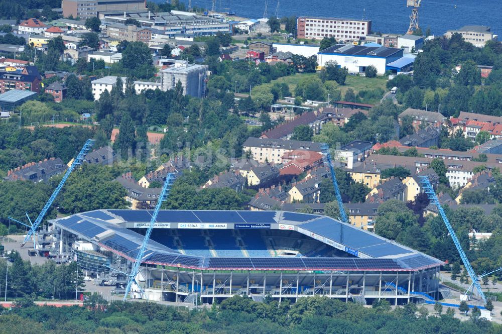 Rostock von oben - DKB-Arena / Stadion des F.C. Hansa Rostock e.V.