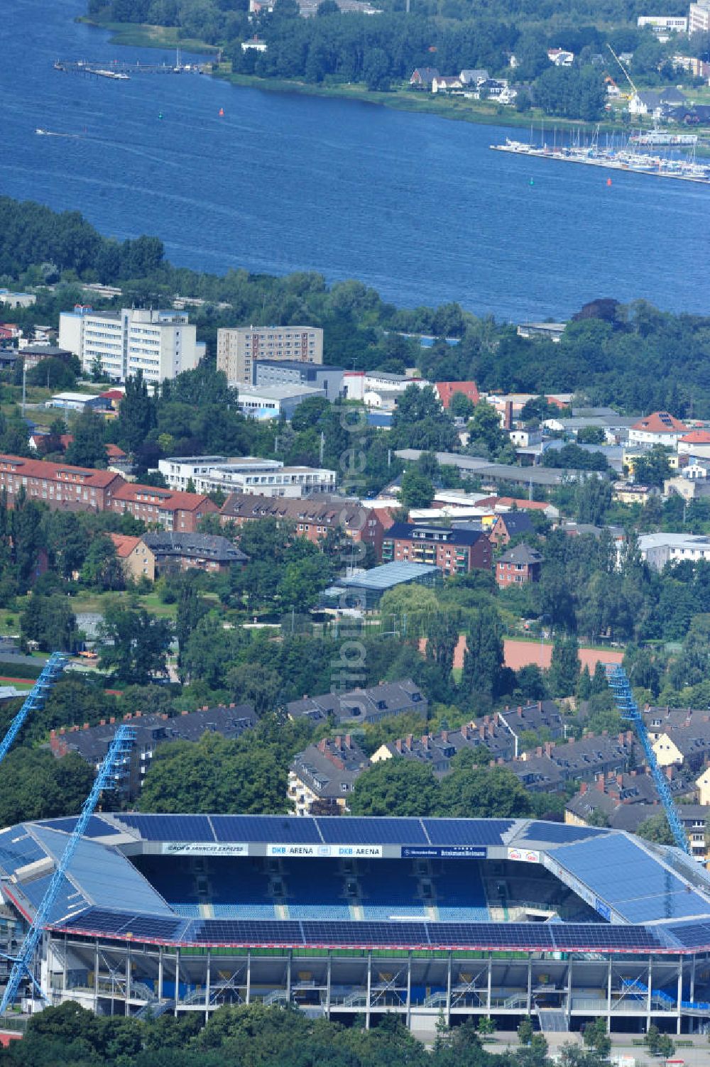 Luftbild Rostock - DKB-Arena / Stadion des F.C. Hansa Rostock e.V.