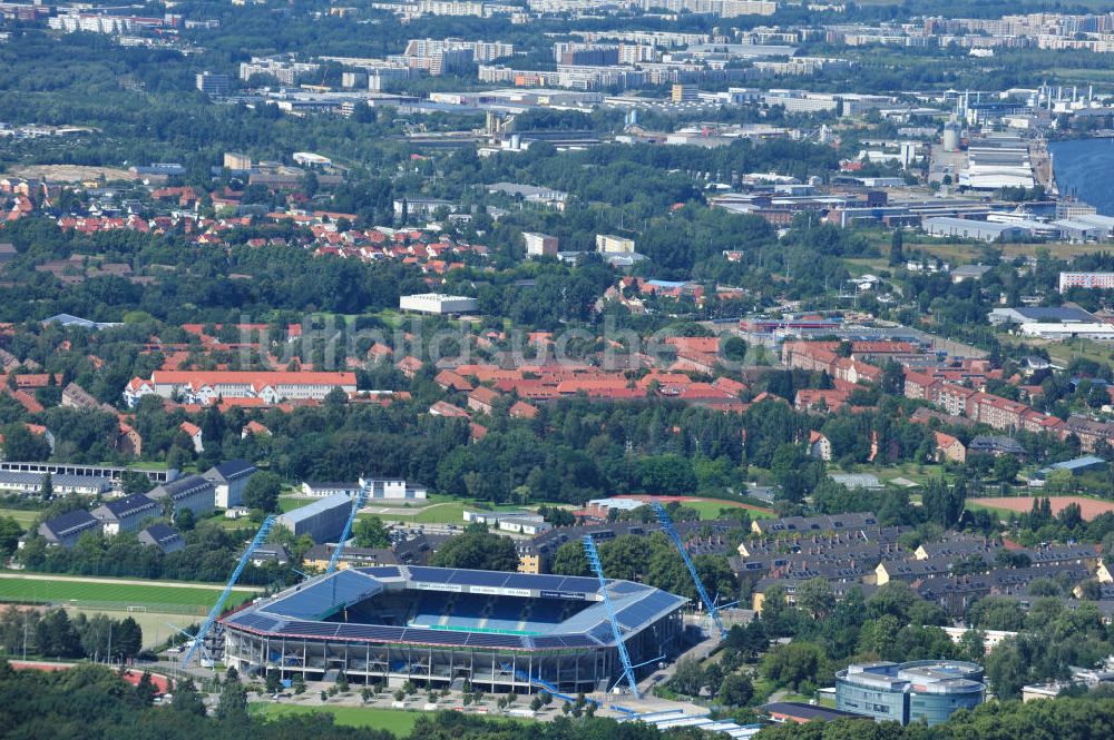 Rostock von oben - DKB-Arena / Stadion des F.C. Hansa Rostock e.V.