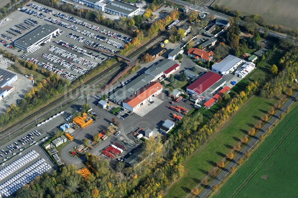 Sülzetal aus der Vogelperspektive: DKM Dodendorfer Kunststoff- und Metalltechnik GmbH im Ortsteil Dodendorf in Sülzetal im Bundesland Sachsen-Anhalt, Deutschland