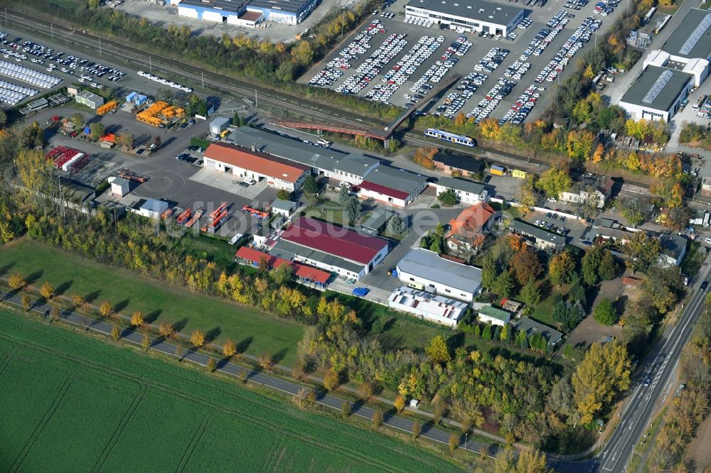 Luftaufnahme Sülzetal - DKM Dodendorfer Kunststoff- und Metalltechnik GmbH im Ortsteil Dodendorf in Sülzetal im Bundesland Sachsen-Anhalt, Deutschland