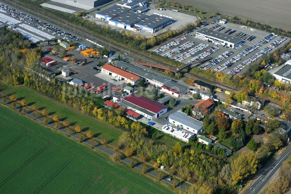 Luftaufnahme Sülzetal - DKM Dodendorfer Kunststoff- und Metalltechnik GmbH im Ortsteil Dodendorf in Sülzetal im Bundesland Sachsen-Anhalt, Deutschland