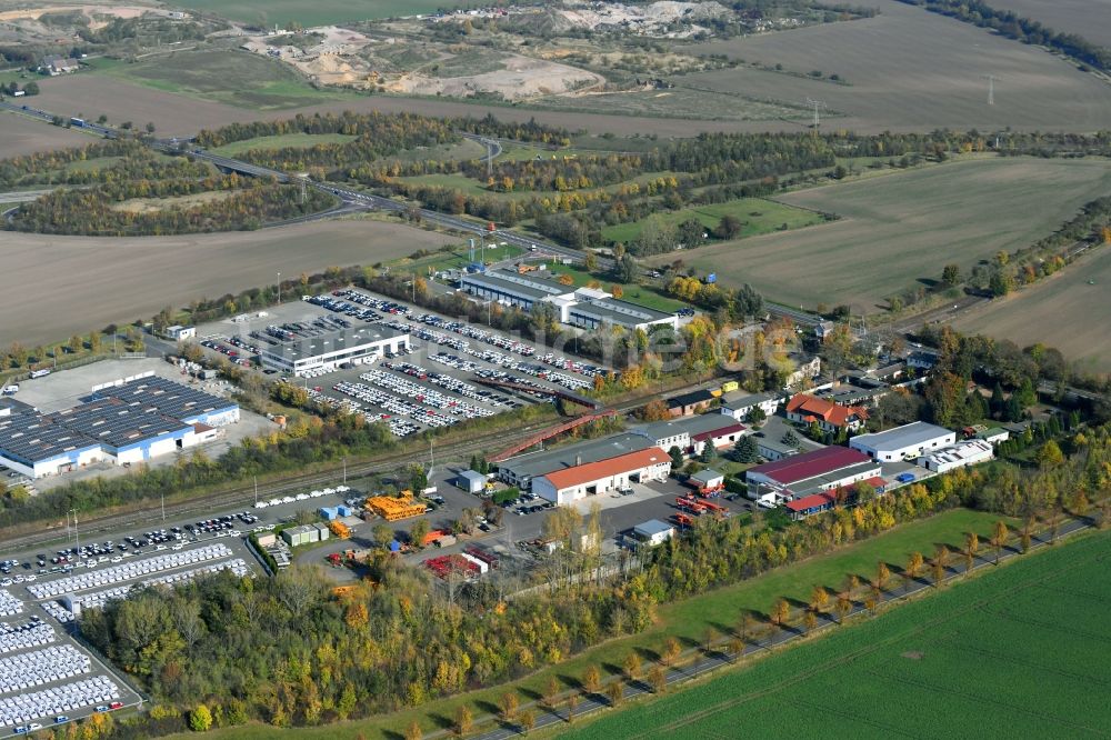 Sülzetal aus der Vogelperspektive: DKM Dodendorfer Kunststoff- und Metalltechnik GmbH im Ortsteil Dodendorf in Sülzetal im Bundesland Sachsen-Anhalt, Deutschland